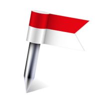 Vector Indonesia flag isolated on white Eps10
