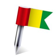 Vector Guinea flag isolated on white Eps10