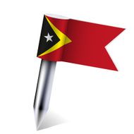 Vector East Timor flag isolated on white Eps10
