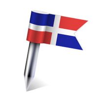 Vector Dominican Republic flag