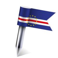 Vector Cape Verde flag isolated on white Eps10