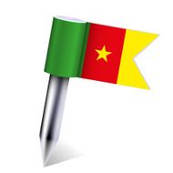 Vector Cameroon flag isolated on white Eps10