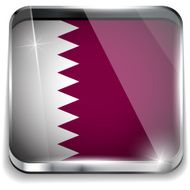 Qatar Flag Smartphone Application Square Buttons