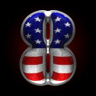 Vector American metal figure 8 N2