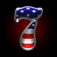 Vector American metal figure 7 N2