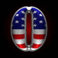 Vector American metal figure 0 N2