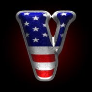 Vector American metal figure v