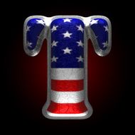Vector American metal figure t