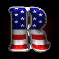 Vector American metal figure r