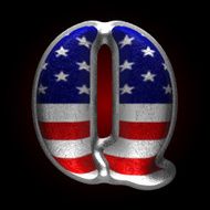 Vector American metal figure q