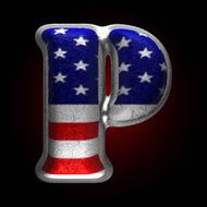 Vector American metal figure p