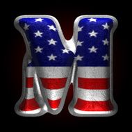 Vector American metal figure m
