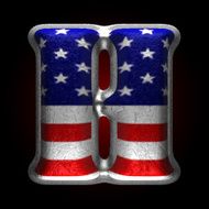 Vector American metal figure h