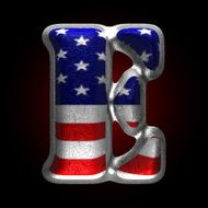 Vector American metal figure e