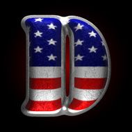 Vector American metal figure d N2