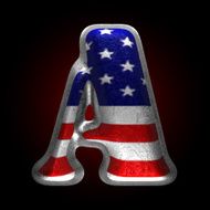 Vector American metal figure a