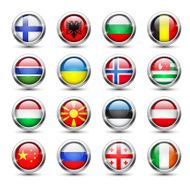 World flag glass icons N2