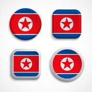 North Korea flag icons