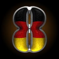 Vector Germany metal figure 8