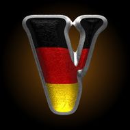 Vector Germany metal figure v