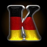 Vector Germany metal figure k