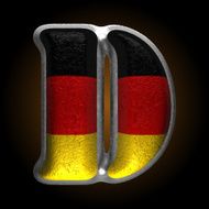 Vector Germany metal figure d