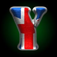 Vector Great Britain metal figure y