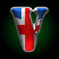 Vector Great Britain metal figure v