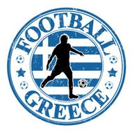 Greece football stamp