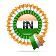 Vector national flag badge IN