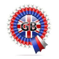 Vector national flag badge GB