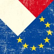 French and european grunge Flag