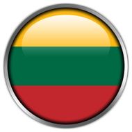 Lithuania Flag glossy button