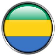 Gabon Flag glossy button