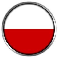 Poland Flag glossy button