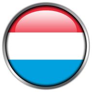 Luxembourg Flag glossy button
