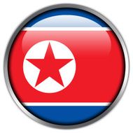 North Korea Flag Glossy Button N2
