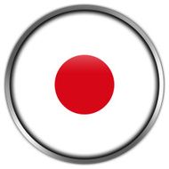 Japan Flag glossy button