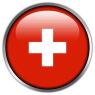 Switzerland Flag glossy button