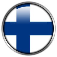 Finland Flag Glossy Button N3