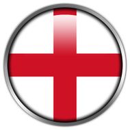 England Flag glossy button