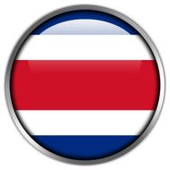 Costa Rica Flag glossy button