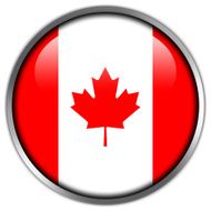 Canada Flag Glossy Button N3