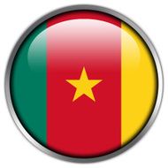 Cameroon Flag Glossy Button N3