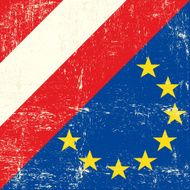 Austria and european grunge Flag