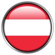 Austria Flag glossy button