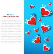 4th july american independence day hearts