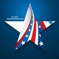 4th July American Independence Day star vector