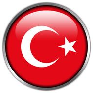 Turkey Flag Glossy Button N2