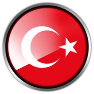 Turkey Flag Glossy Button N3